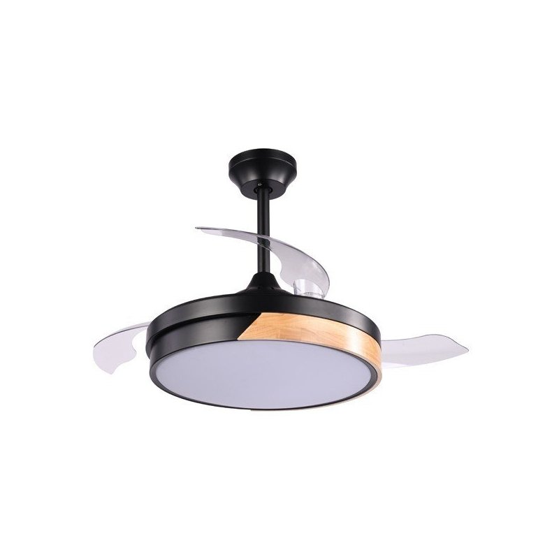 ΑΝΕΜΙΣΤΗΡΑΣ ΟΡΟΦΗΣ ΜΑΥΡΟΣ ΜΕ ΑΝΟΙΓΟΚΛΕΙΟΜΕΝΕΣ ΦΤΕΡΩΤΕΣ Φ107 ΗΧΕΙΟ BLUETOOTH LED ΦΩΣ ΚΑΙ ΚΟΝΤΡΟΛ 32W DC MOTEΡ