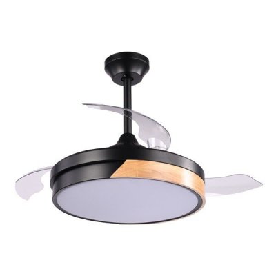 ΑΝΕΜΙΣΤΗΡΑΣ ΟΡΟΦΗΣ ΜΑΥΡΟΣ ΜΕ ΑΝΟΙΓΟΚΛΕΙΟΜΕΝΕΣ ΦΤΕΡΩΤΕΣ Φ107 ΗΧΕΙΟ BLUETOOTH LED ΦΩΣ ΚΑΙ ΚΟΝΤΡΟΛ 32W DC MOTEΡ