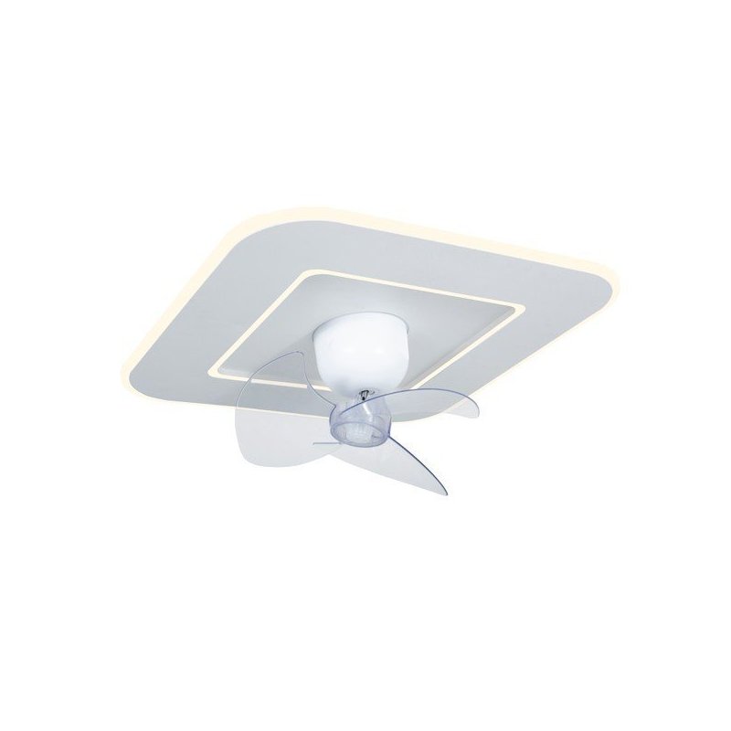 ΑΝΕΜΙΣΤΗΡΑΣ ΠΛΑΦΟΝΙΕΡΑ ΟΡΟΦΗΣ ΤΕΤΡΑΓΩΝΟΣ ΛΕΥΚΟΣ 50x50 DC ΜΟΤΕΡ 15W ΜΕ LED ΦΩΣ 50W