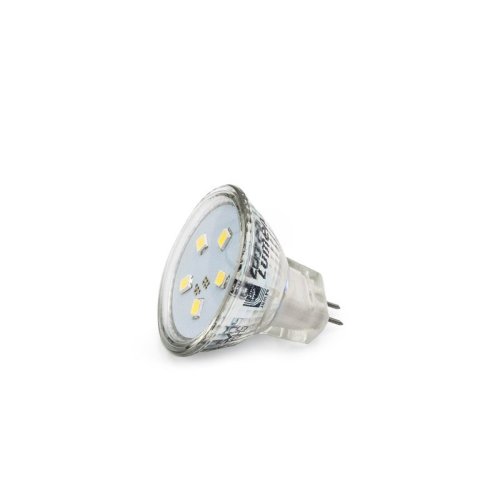 LED ΛΑΜΠΑ MR11 ΓΥΑΛΙΝΟ 2W 12VAC/DC 105° ΛΕΥΚΟ 4000Κ