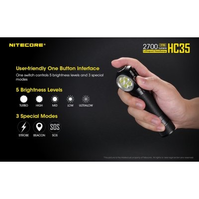 ΦΑΚΟΣ LED NITECORE HEADLAMP HC35, Rechargable...