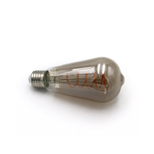 LED ΛΑΜΠΑ COG SPIRAL ΑΒΟΚΑΝΤΟ SMOKY Ε27 ST64 6W ΝΤΙΜ.ΘΕΡΜΟ 2