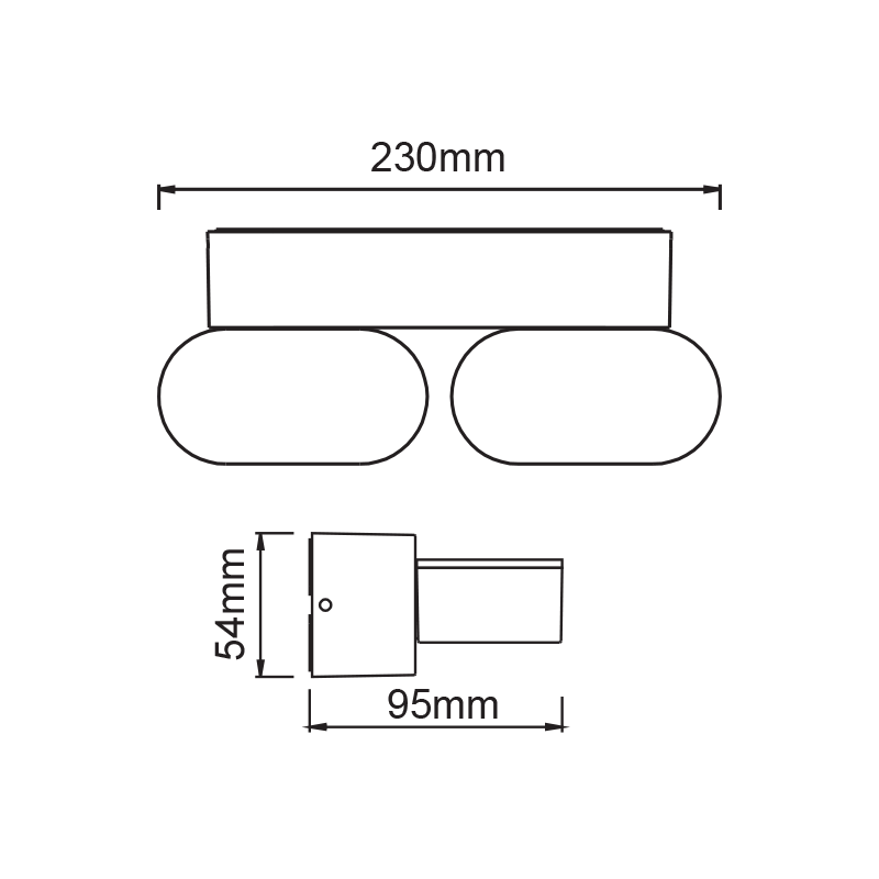LED SMD WALL LUMINAIRE 13W 630LM 100° 230V AC...