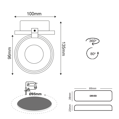 Υ/Κ ΣΠΟΤ ΧΩΝ. ΛΕΥΚΟ ΜΑΤ 10W COBEPISTARLED...