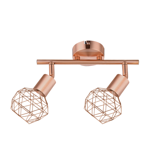 ΣΠΟΤ II 2XE14 ΧΑΛΚΙΝΟ ΠΛΕΓΜΑ 30X12,5X19,5CM ALADDIN 2