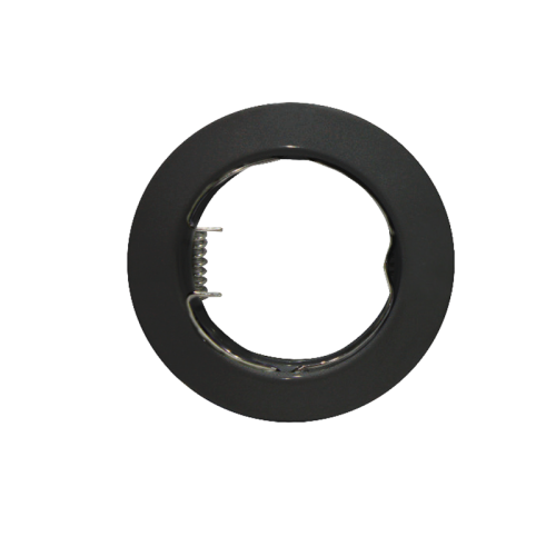 ΣΠΟΤ ΧΩΝΕΥΤΟ ΣΤΡΟΓΓΥΛΟ ΜΑΥΡΟΟ ΣΥΜΒΑΤΙΚΟ 1xGU10 IP20 Φ75mm 2