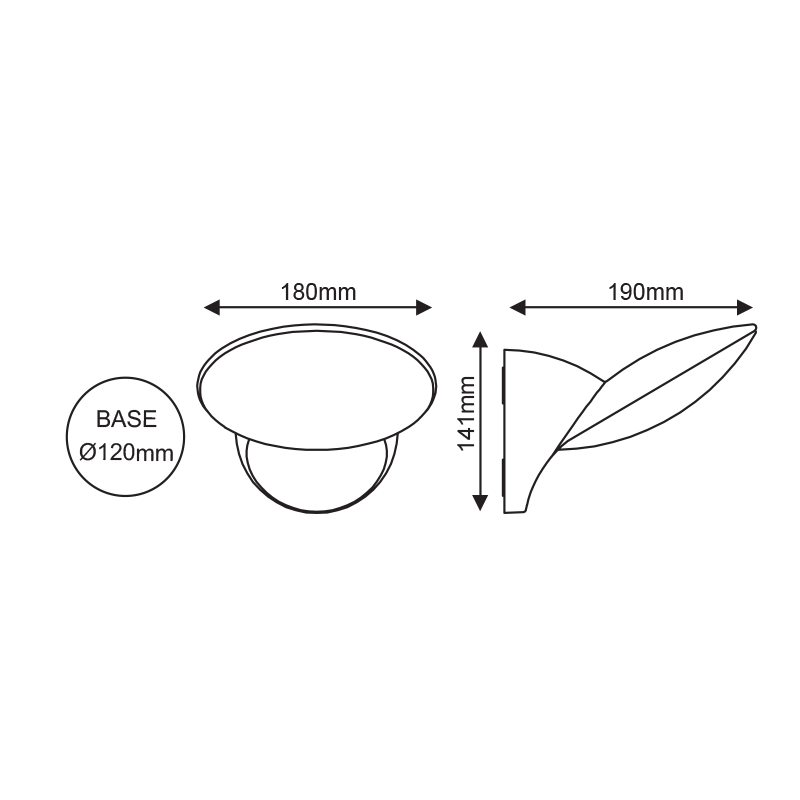 LED SMD WALL LUMINAIRE 14W 630LM 110° 230V AC...