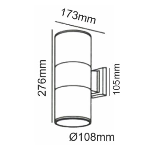ΣΠΟΤ ΤΟΙΧΟΥ 2 ΔΕΣΜΕΩΝ ΑΛΟΥΜΙΝΙΟ ΛΕΥΚΟ ΣΥΜΒΑΤΙΚΟ 1xE27... 2