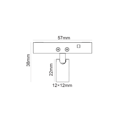 ΜΙΝΙ ΜΑΥΡΟ ΤΕΤΡΑΓΩΝΟ ΜΑΓΝΗΤΙΚΟ ΣΠΟΤ 24V DC 1W...