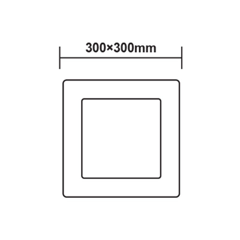 LED SLIM PANEL WHITE SQUARE CEIL.24W 3000K...