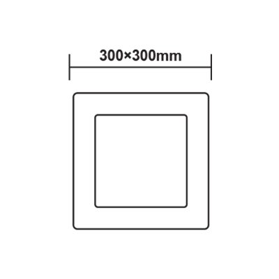 LED SLIM PANEL WHITE SQUARE CEIL.24W 3000K...