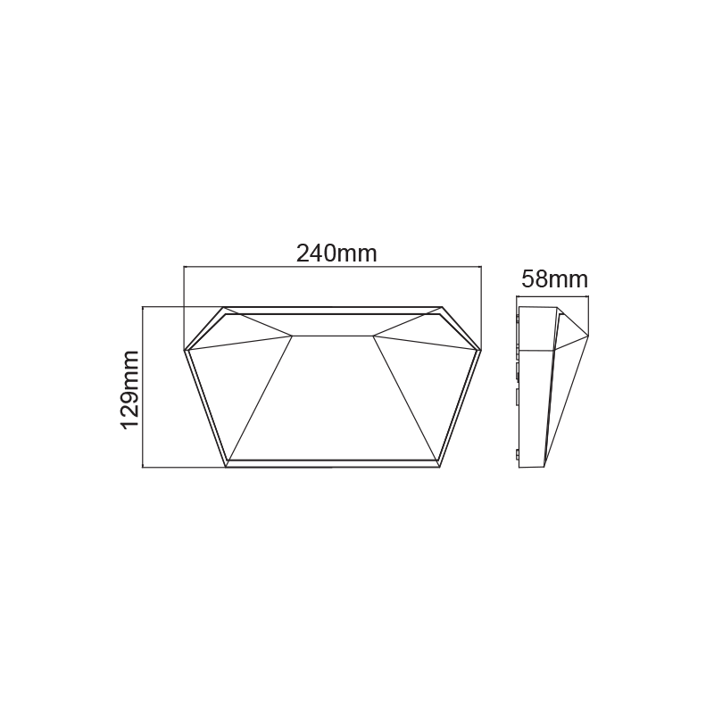 LED SMD WALL LUMINAIRE 10W 400LM 120° 230V AC...