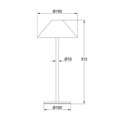 LED SMD TABLE BATTERY LUMINAIRE 3W 140LM 3.000K...