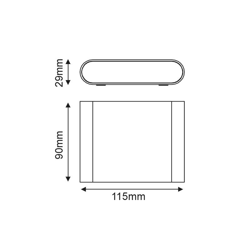 LED SMD WALL LUMINAIRE 7W 310LM 60° 230V AC...