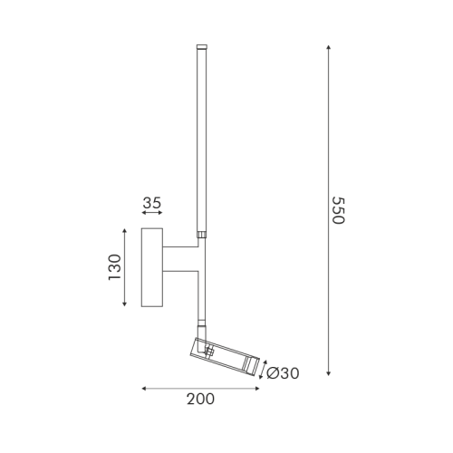 ΕΠΙΤΟΙΧΟ Φ/Σ LED 5W + COB 3W 700LM 3000K IP20 ΜΑΥΡΟ... 2