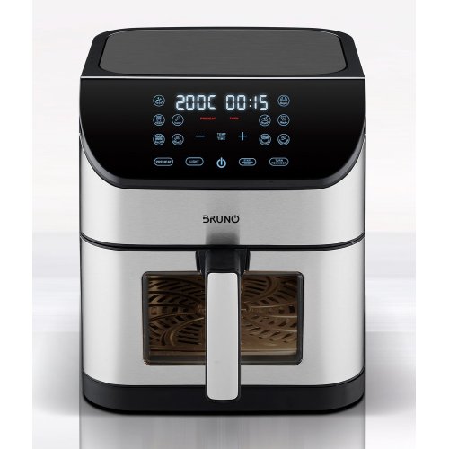 BRUNO φριτέζα αέρος BRN-0194, 8lt, 1800W, inox/μαύρη