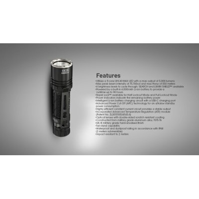ΦΑΚΟΣ LED NITECORE EDC35, 5000Lumens, UHi LED