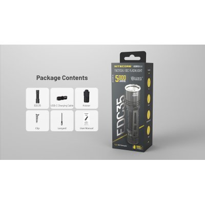 ΦΑΚΟΣ LED NITECORE EDC35, 5000Lumens, UHi LED