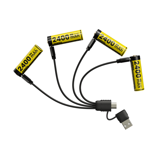 ΜΠΑΤΑΡΙΑ NITECORE Rechargable ΑΑ2400 1.5v Χ4 + Καλώδιο... 2
