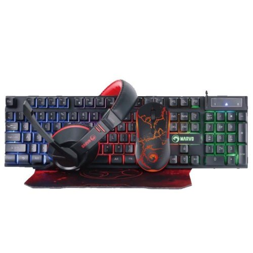 MARVO CM409 GAMING SET, ΠΛΗΚΤΡΟΛΟΓΙΟ + ΠΟΝΤΙΚΙ + MOUSEPAD...